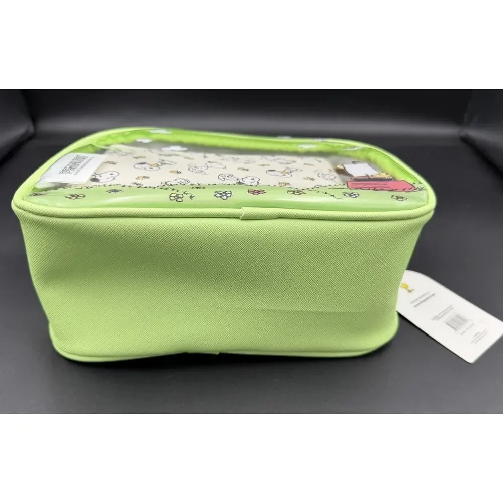 NWT Snoopy Peanuts (3) Piece Make-Up Cosmetics Bag Travel Set by Impressions